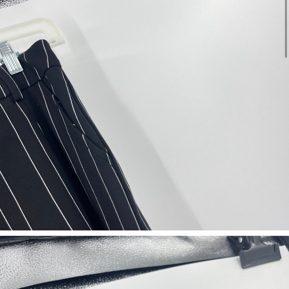I.Am.Gia Pants Black White Mira Striped Wide Leg High Rise Zip Back Pock… - Picture 9 of 11